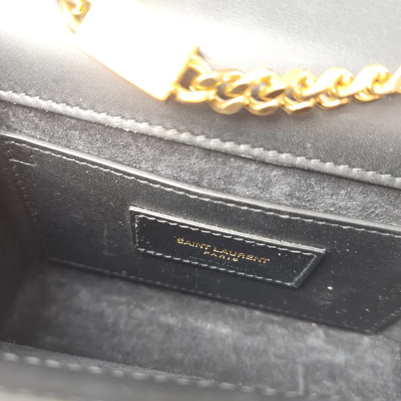 SAINT LAURENT Crossbody Bag KATE Black Calfskin Mini 17 × 5 × 11.5 cm — detail view 5 of 11