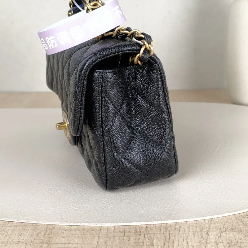 Chanel Crossbody Bag25b mini Black Grained Calfskin One Size20 × 6 × 12 cm — detail view 14 of 14
