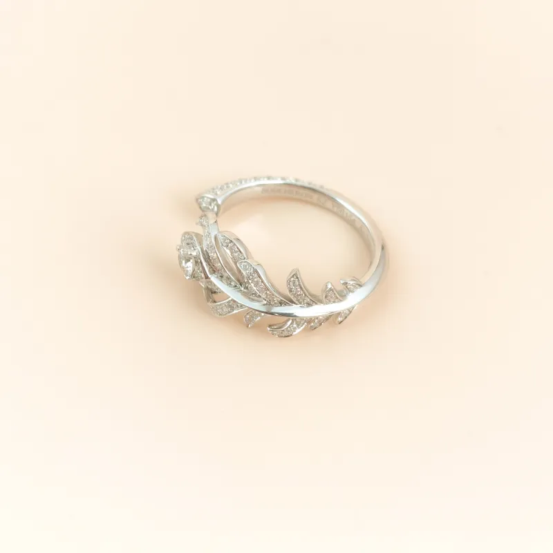 BOUCHERON Ring Plume de Paon Ring White Gold Diamond18KW hite Gold One Size 52 — cover view 7 of 7