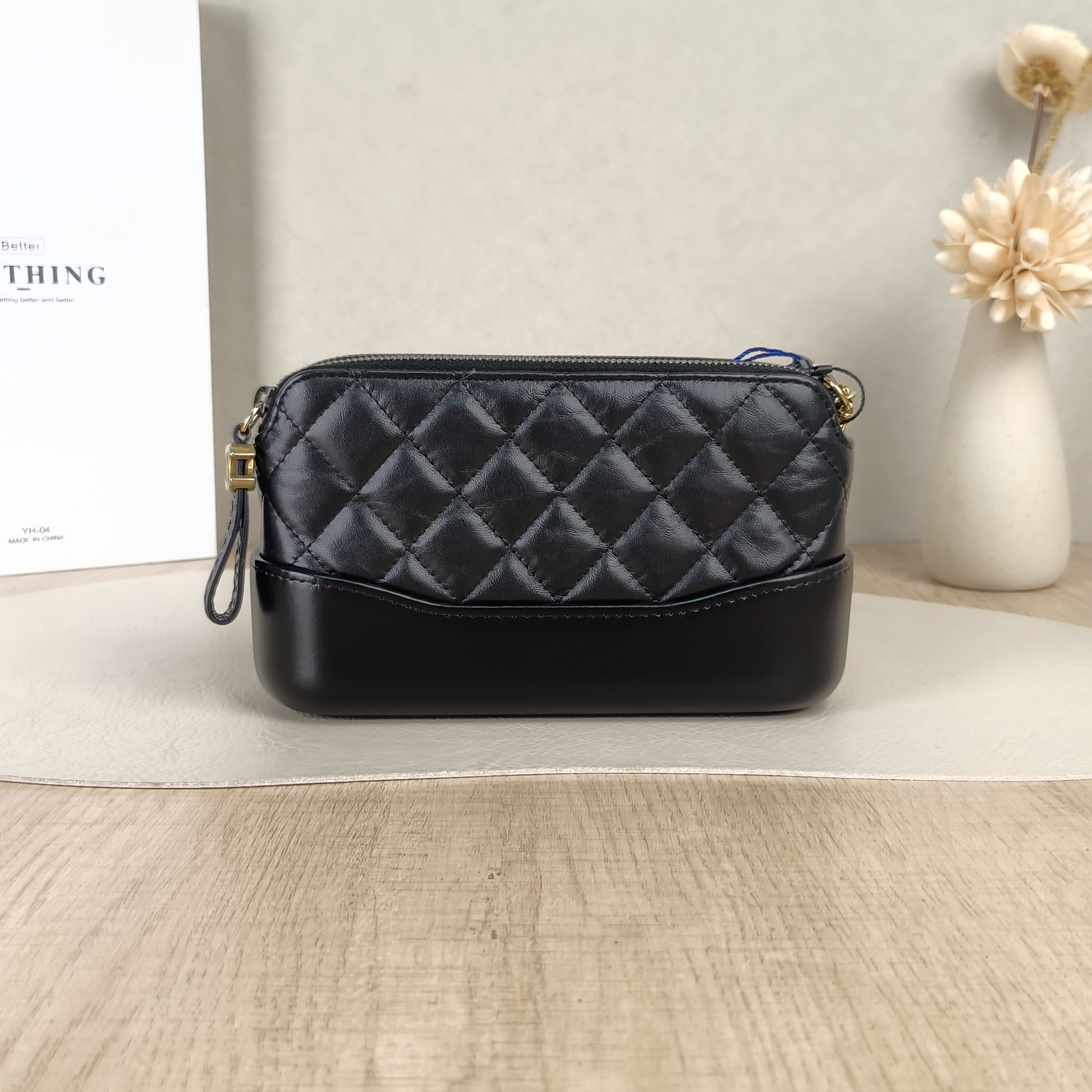 Chanel Crossbody Bag Gabrielle Gabrielle Bag Black Calfskin19 × 4 × 10 cm