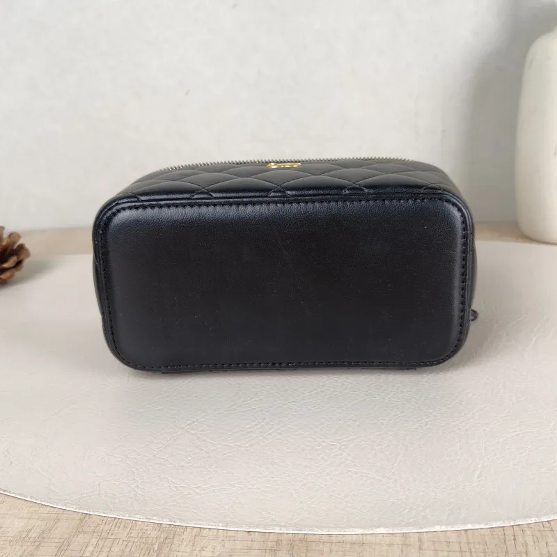 Chanel Crossbody Bag Edition Box Bag Cosmetic Bag Black Lambskin 17 × 8 × 9.5 cm — cover view 5 of 5