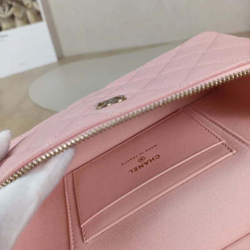 Chanel Crossbody Bag lp Box Bag Top Handle Crossbody Bag Pink Grained Calfskin 19 × 5 × 12 cm — detail view 5 of 13