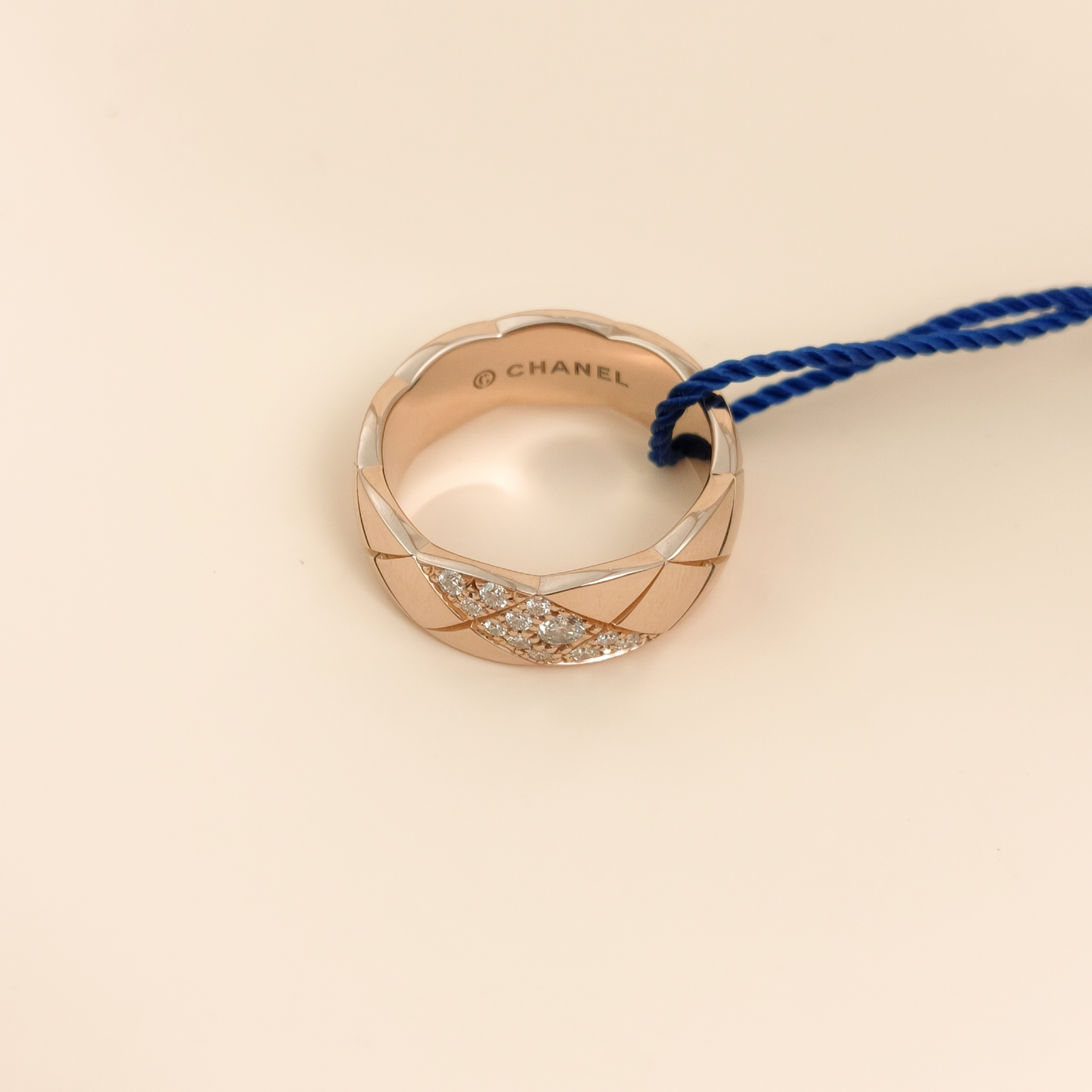 Chanel Ring COCO CRUSH Ring Rose Gold Diamond18KR ose Gold One Size53