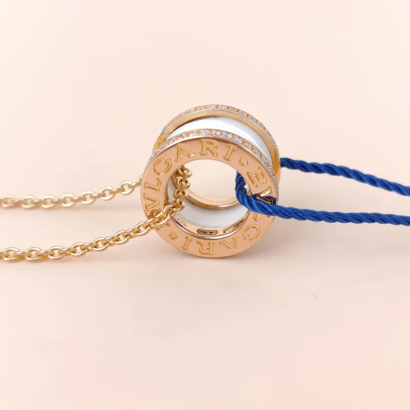 Bvlgari Necklace B.ZERO1Collection White Pavé Diamond Rose Gold Rose Gold Diamond18KR ose Gold One Size 46cm — cover view 6 of 9
