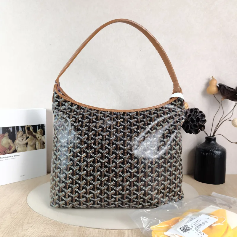 GOYARD Shoulder Bag Boheme Hobo​ Brown ine Canvas Small 43 × 14 × 27 cm — cover view 5 of 6