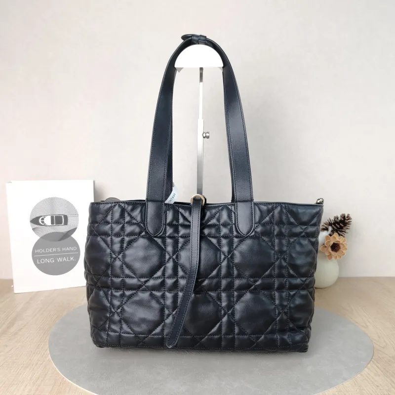 DIOR Top Handle Bag TOUJOURS Black Calfskin Medium28.5 × 17 × 21.5 cm — cover view 2 of 5