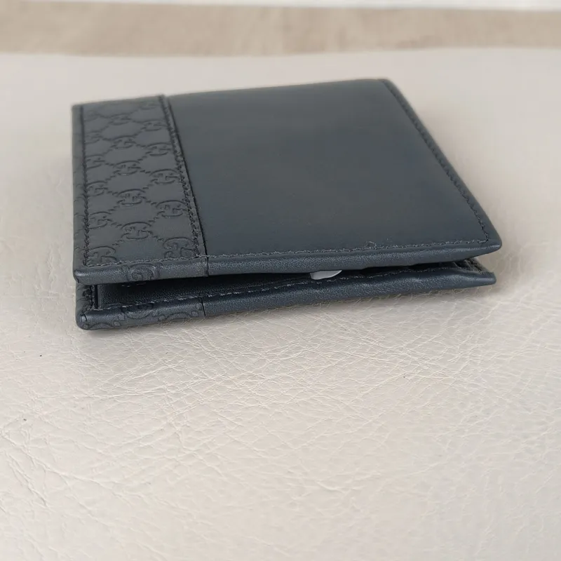 GUCCI Wallet Wallet Grey Calfskin One Size11 × 1 × 9 cm — detail view 12 of 12