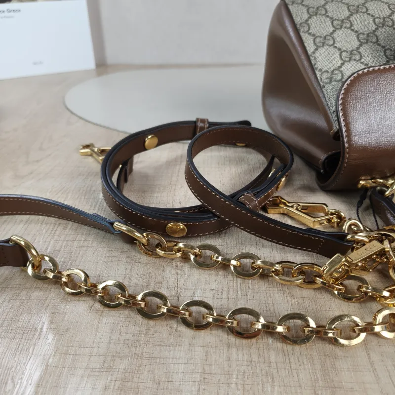 GUCCI Top Handle Bag Horsebit 1955Collection Top Handle Bag Monogram PVC Small 22 × 10.5 × 16 cm — detail view 7 of 12