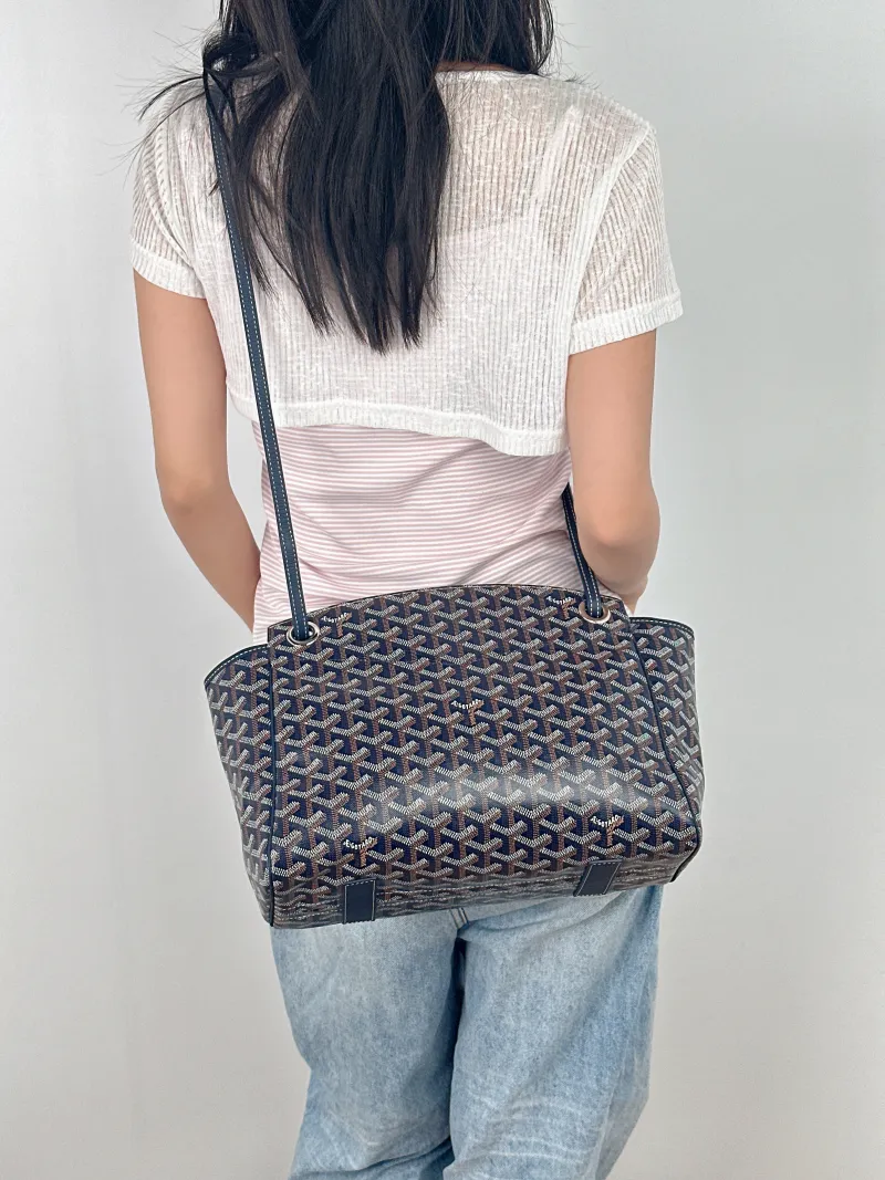 GOYARD Shoulder Bag Rouette Shoulder Bag Navy PVC Small31 × 14 × 23 cm — on-model view 2 of 2