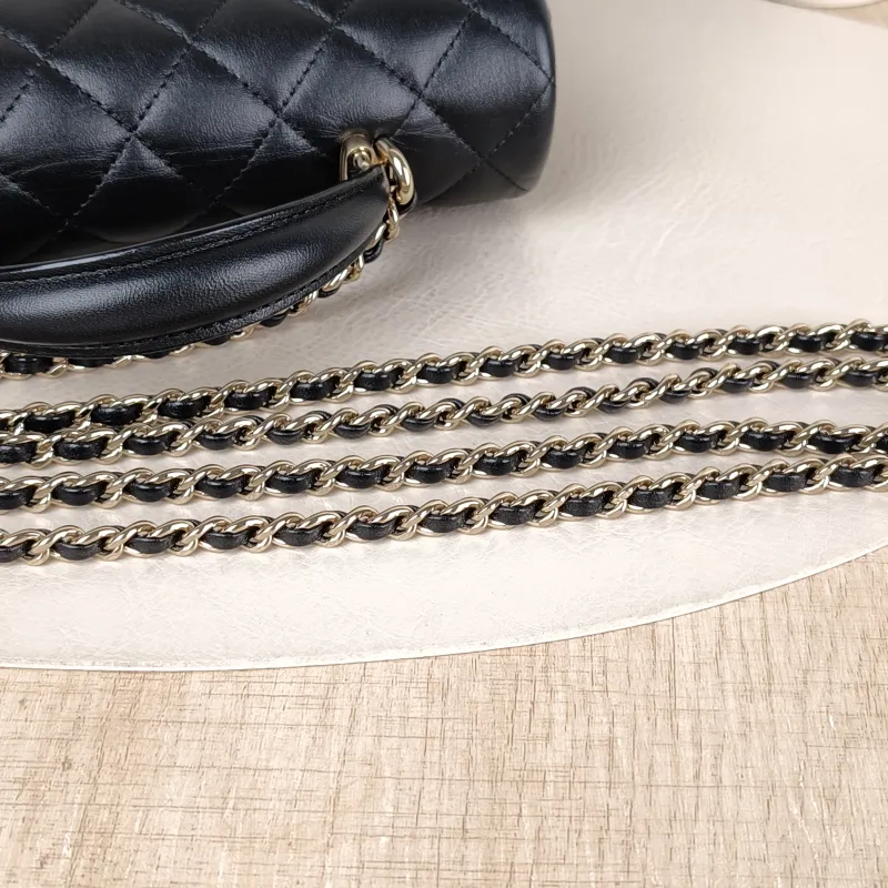 Chanel Crossbody Bag cf mini Edition Black Lambskin mini 20 × 6 × 12 cm — detail view 15 of 16