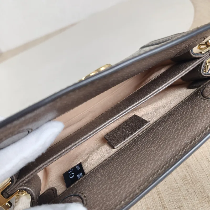GUCCI Crossbody Bag Ophidia Monogram PVC 18.5 × 5.5 × 13 cm — detail view 6 of 12