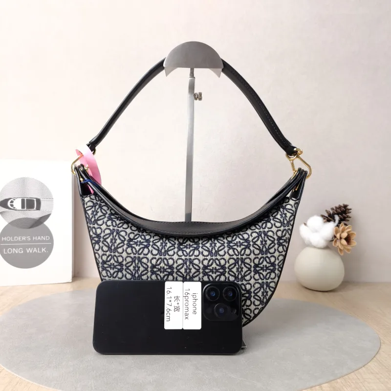 LOEWE Shoulder Bag luna Shoulder Bag Black Canvas Small 30 × 6 × 21 cm — cover view 5 of 6