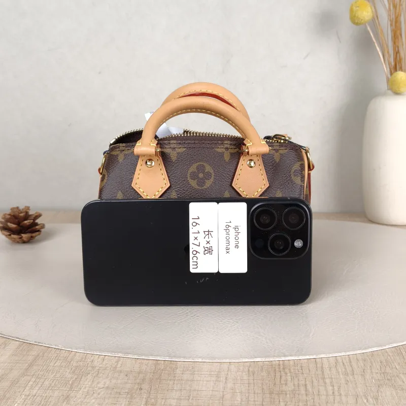 Louis Vuitton Crossbody Bag Speedy Nano Shoulder Strap PVC nano 16 × 7.5 × 10 cm — cover view 3 of 5