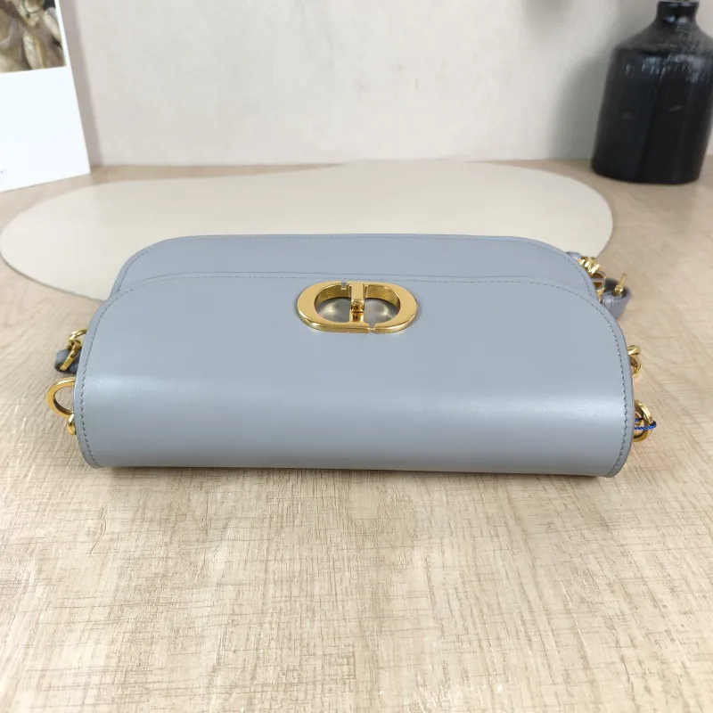 DIOR Crossbody Bag 30Montaigne 30 Avenue Grey Calfskin Small 23 × 6.5 × 13 cm — detail view 9 of 12