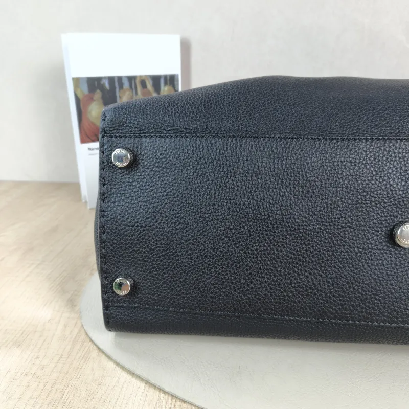 FENDI Top Handle Bag Top Handle Bag Black Calfskin One Size 43 × 18 × 36 cm — detail view 5 of 11