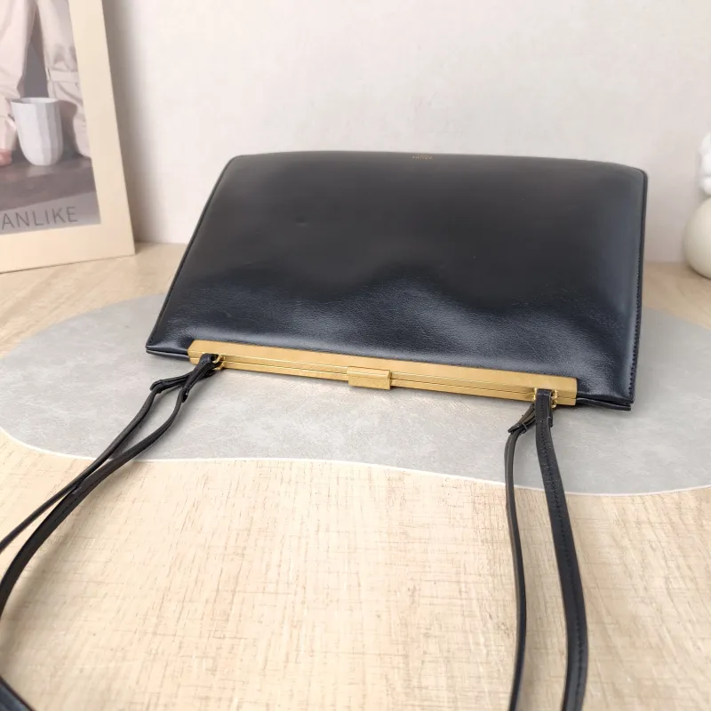 CELINE Shoulder Bag Black Calfskin 32.5 × 9 × 22 cm — detail view 3 of 10