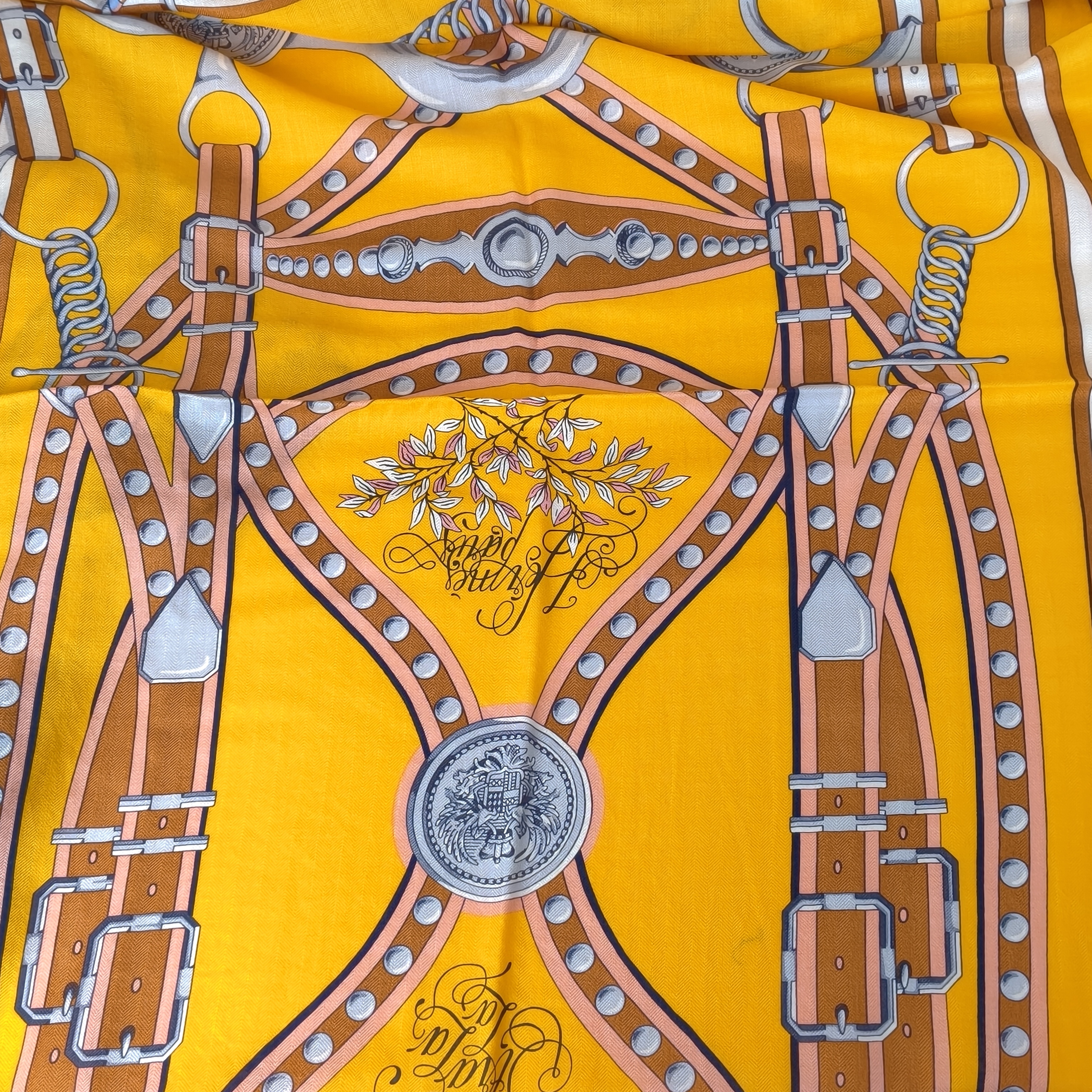 Hermès Scarf Scarf Colorblock Wool · Silk One Size140*140 — cover view 5 of 10