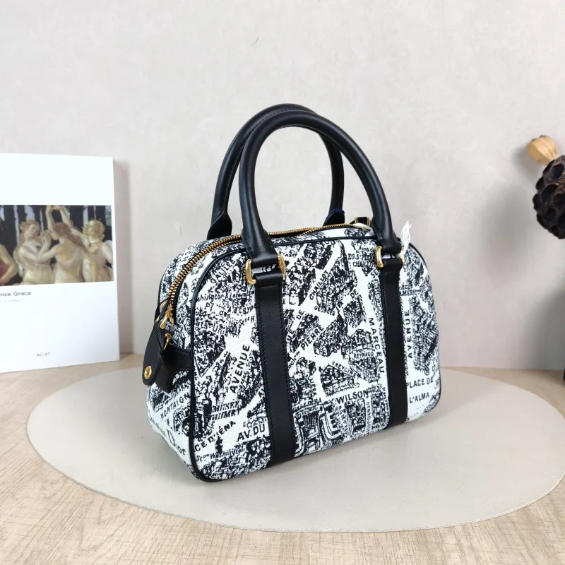 DIOR Top Handle Bag D-Vibe Bowling Bag Colorblock Canvas Small 25 × 9.5 × 16 cm — cover view 3 of 6