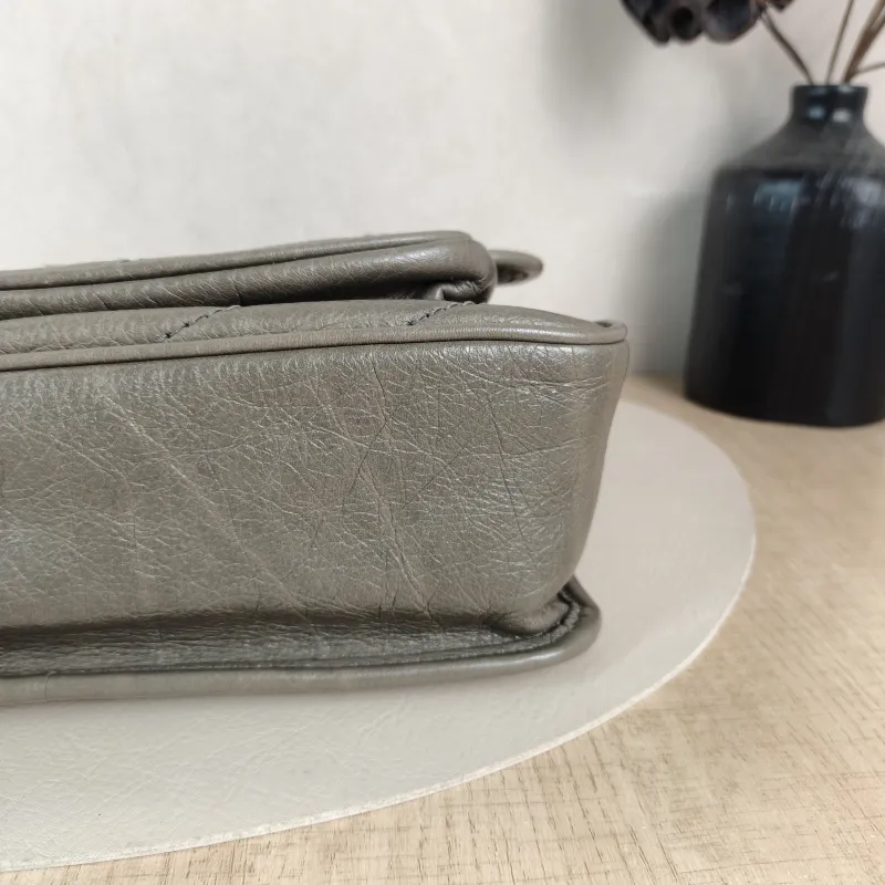 SAINT LAURENT Crossbody Bag Niki D Waxed Leather Medium 28 × 8.5 × 20 cm — detail view 6 of 12