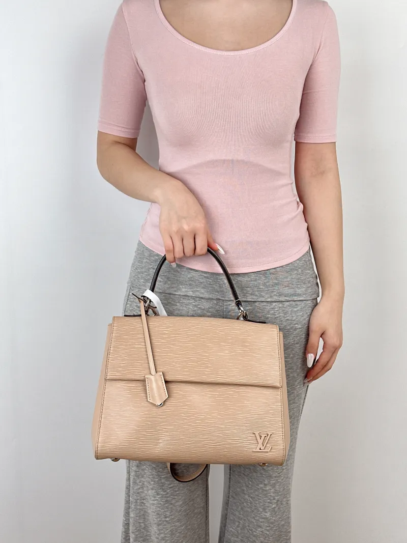 Louis Vuitton Shoulder Bag CLUNY Beige PVC Medium32 × 12 × 22.5 cm — on-model view 1 of 2