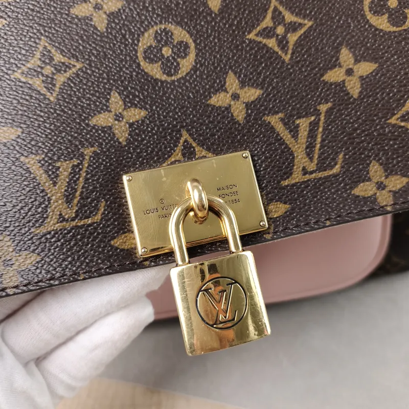 Louis Vuitton Crossbody Bag Marignan Messenger Bag Pink PVC · Calfskin Large 29 × 13.5 × 21 cm — detail view 8 of 17