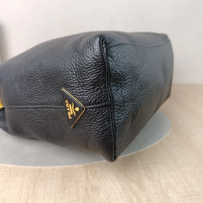 PRADA Shoulder Bag Hobo Shoulder Bag Black Calfskin One Size32 × 15 × 31 cm — detail view 2 of 13