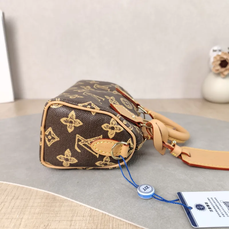 Louis Vuitton Crossbody Bag Speedy Nano Brown PVC nano 16 × 7.5 × 10 cm — detail view 13 of 14
