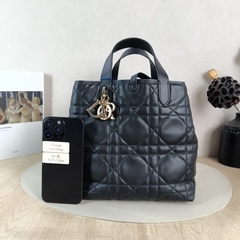 DIOR Top Handle Bag TOUJOURS Edition Black Calfskin Medium 23 × 16 × 24 cm — cover view 2 of 6
