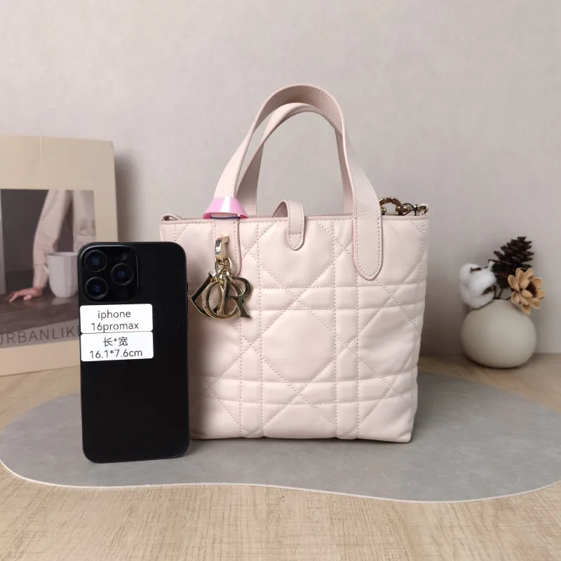 DIOR Top Handle Bag TOUJOURS Edition Pink Calfskin Small 18.5 × 12 × 18.5 cm — cover view 5 of 5