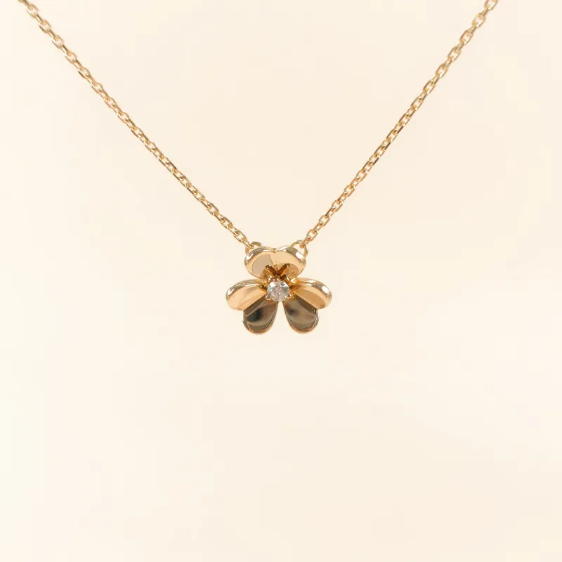 Van Cleef & Arpels Necklace Frivole Collection Necklace Yellow Gold 18KY ellow Gold Diamondmini40cm