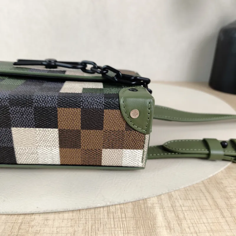 Louis Vuitton Crossbody Bag Steamer Box Green PVC Mini 18 × 6.5 × 11 cm — detail view 1 of 13
