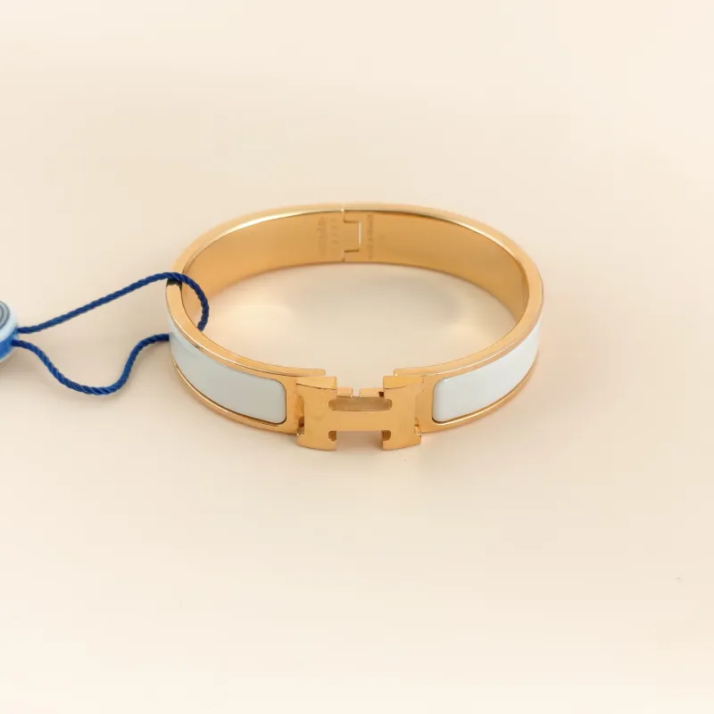 Hermès Bangle Clic HB angle White One Size15.9cm