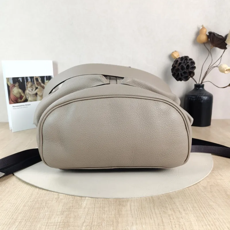 FENDI Backpack Backpack Grey Calfskin One Size 30 × 16 × 40 cm — cover view 3 of 4