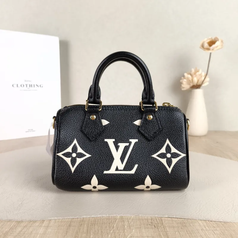Louis Vuitton Crossbody Bag Speedy Nano Black · White Empreinte Embossed Calfskin nano 16 × 7.5 × 10 cm — cover view 4 of 6