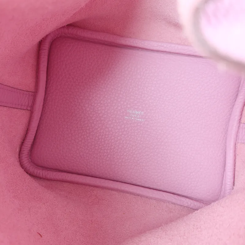 Hermès Top Handle Bag Picotin Lock 18 18 X9Mauve Sylvestre Taurillon Clemence TC Calfskin Small 18 × 13 × 18 cm Z — detail view 6 of 12