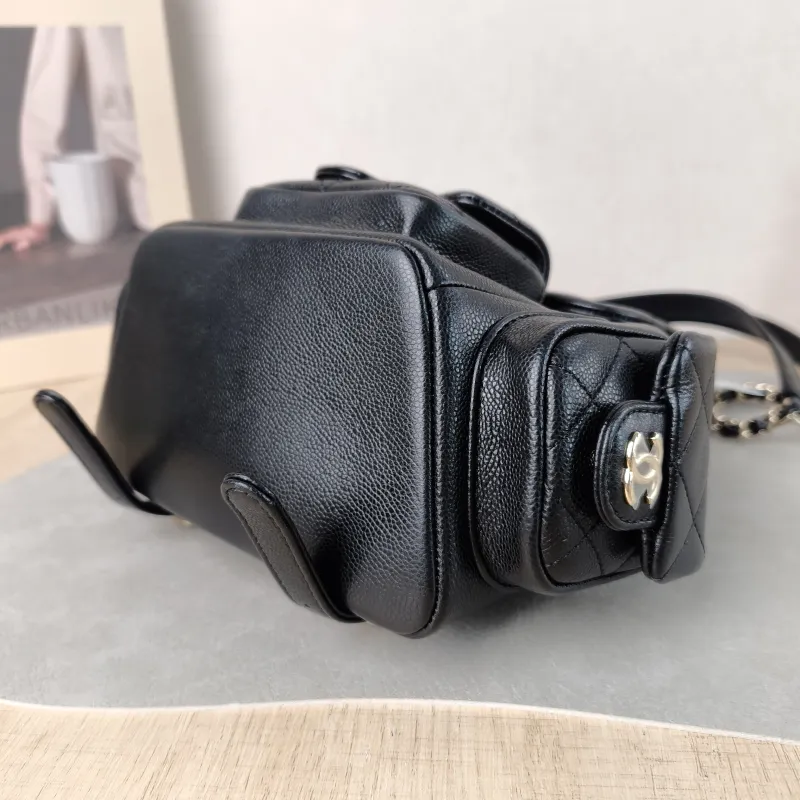 Chanel Backpack duma Black Grained Calfskin Small 18 × 9.5 × 19 cm — detail view 5 of 12