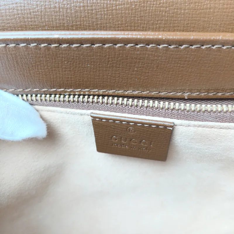 GUCCI Shoulder Bag Horsebit 1955 Horsebit Medium Monogram PVC Medium 25 × 8 × 18 cm — detail view 11 of 13