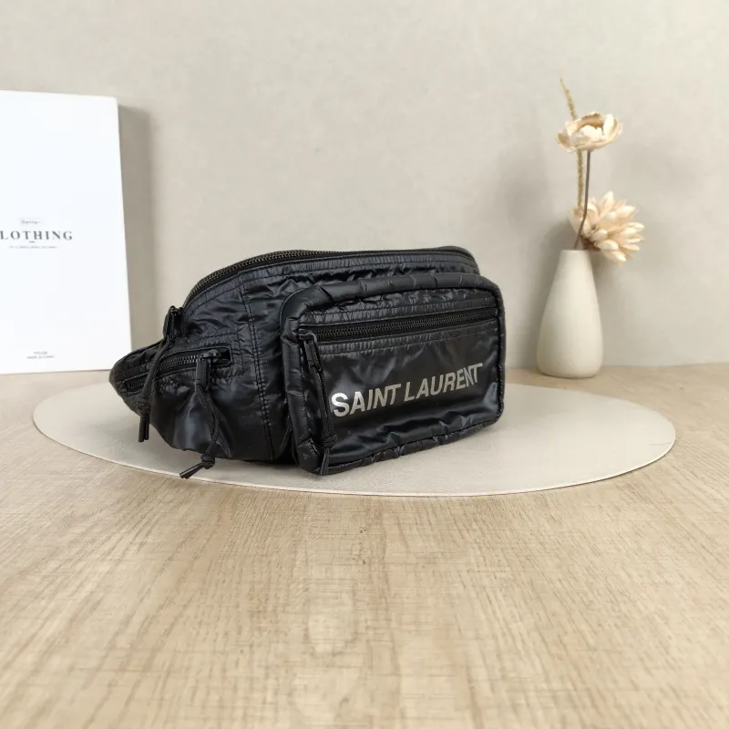 SAINT LAURENT Belt Bag NUXX Black Nylon One Size25 × 9 × 17 cm — cover view 3 of 8