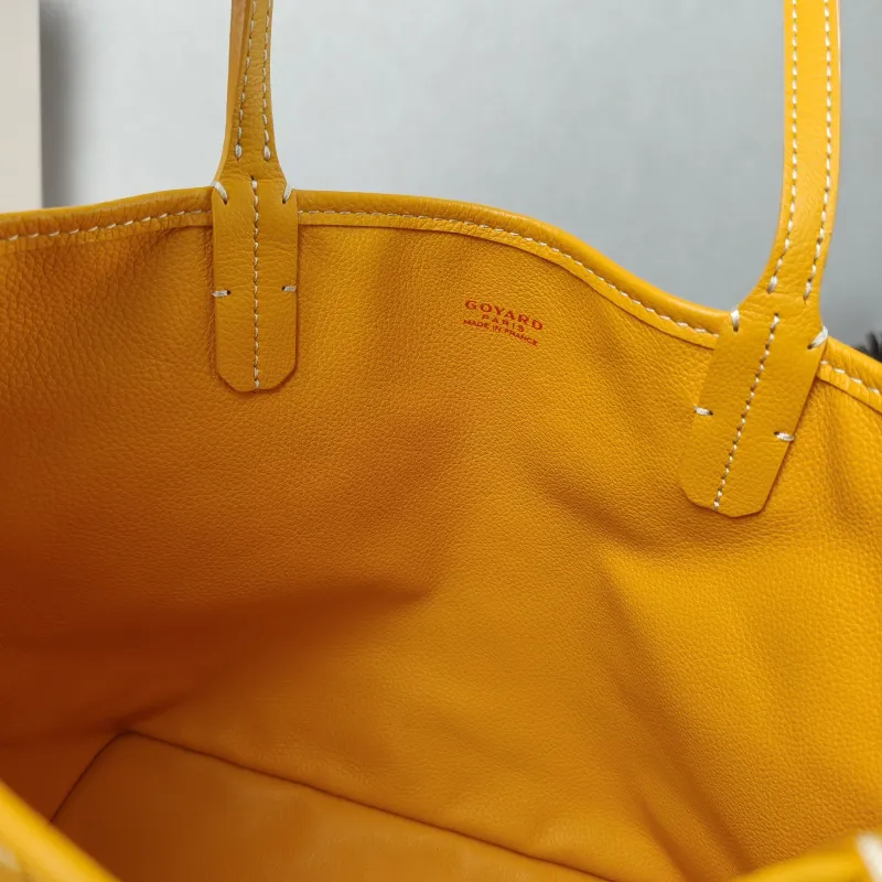 GOYARD Top Handle Bag ANJOU Shopping Tote Yellow PVC Mini 19.5 × 9 × 19.5 cm — detail view 6 of 13