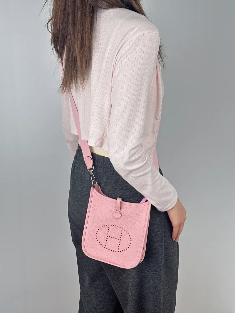 Hermès Crossbody Bag Evelyne Mini 16 Mini 16 TC Calfskinmini17 × 5.5 × 18 cm — on-model view 2 of 2