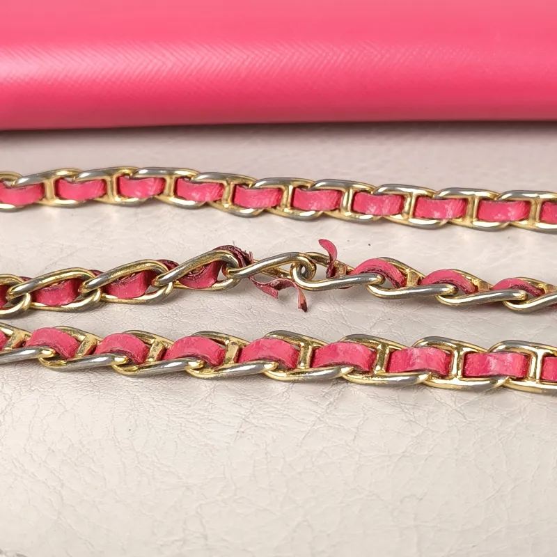 PRADA Shoulder Bag Shoulder Bagwoc Pink Calfskin 21 × 2.5 × 10.5 cm Conditioned — detail view 7 of 12