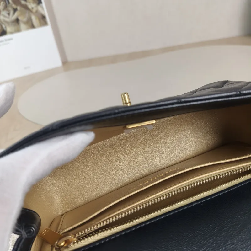 Chanel Crossbody Bag Classic Flap Large Mini CF Mini Black Lambskin mini 20 × 6 × 12 cm — detail view 7 of 11