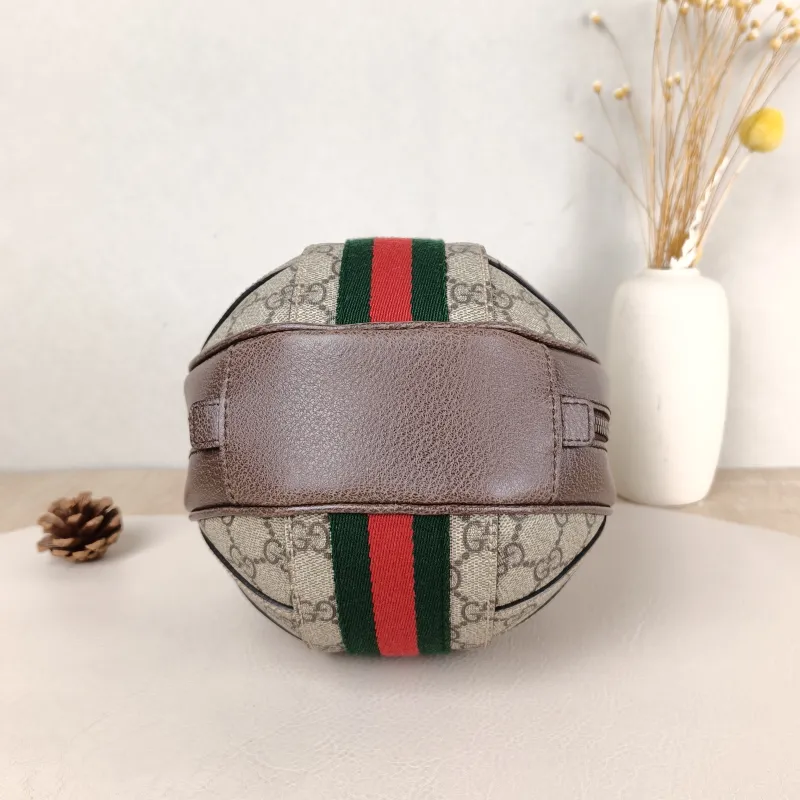 GUCCI Top Handle Bag Ophidia Top Handle Bag Monogram PVC Mini 16 × 16 × 16 cm — cover view 3 of 5