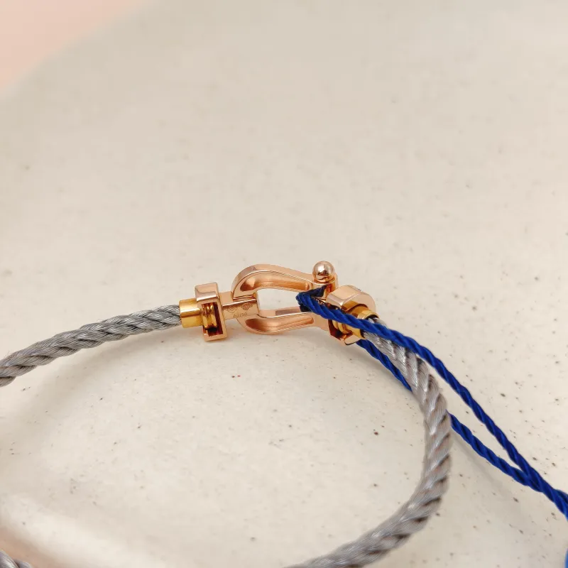 FRED Bracelet Force 10 Collection Bracelet Grey Diamond18KR ose Gold Medium 15cm — cover view 9 of 9