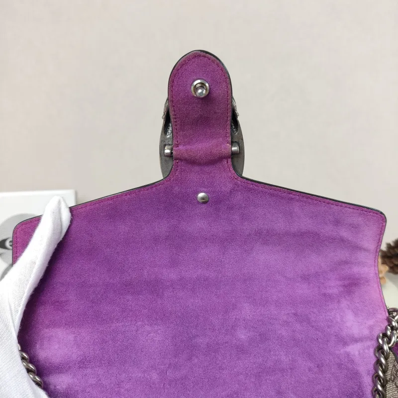 GUCCI Crossbody Bag Dionysus Monogram PVC Medium 28 × 9 × 17 cm — detail view 5 of 13