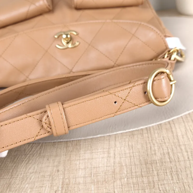 Chanel Shoulder Bag Supple Twins Hobo Calfskin Small 24.5 × 5 × 19 cm — detail view 14 of 17