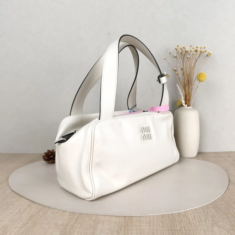 Miumiu Top Handle Bag Top Handle Bag White 28 × 13 × 15 cm — cover view 2 of 5