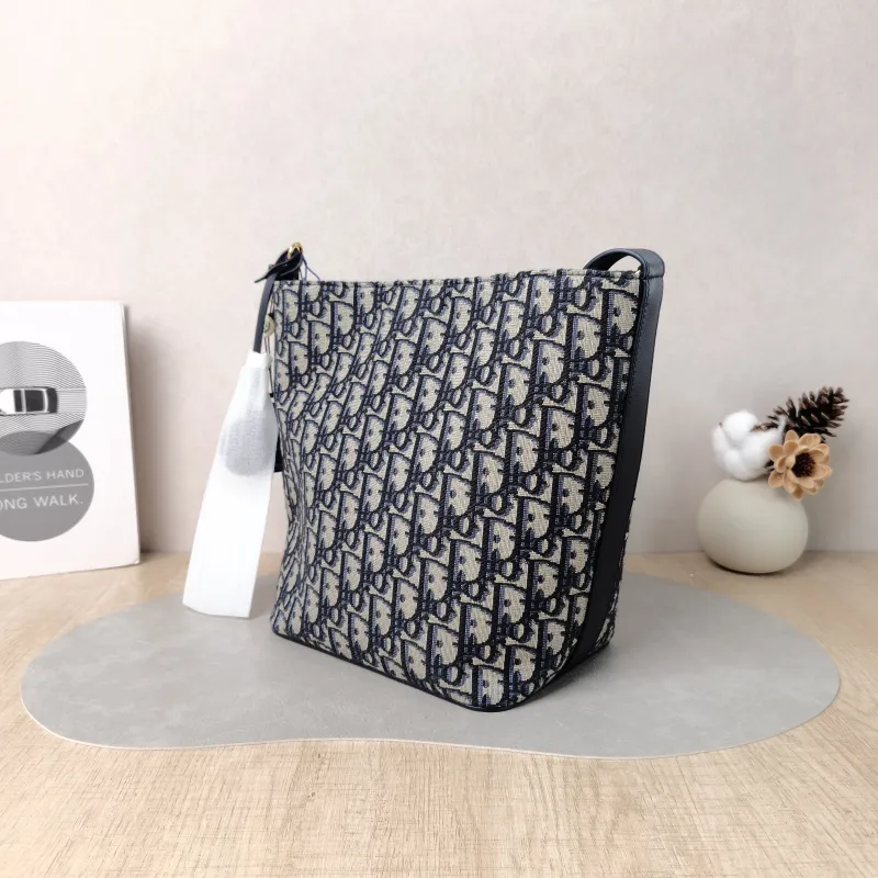 DIOR Shoulder Bag star Bucket Bucket Bag Blue Canvas Small 24 × 15 × 24 cm — cover view 2 of 6