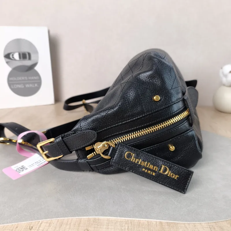 DIOR Shoulder Bag D-Journey Shoulder Bag Hobo Black Calfskin Medium 33 × 15 × 16 cm — detail view 1 of 10