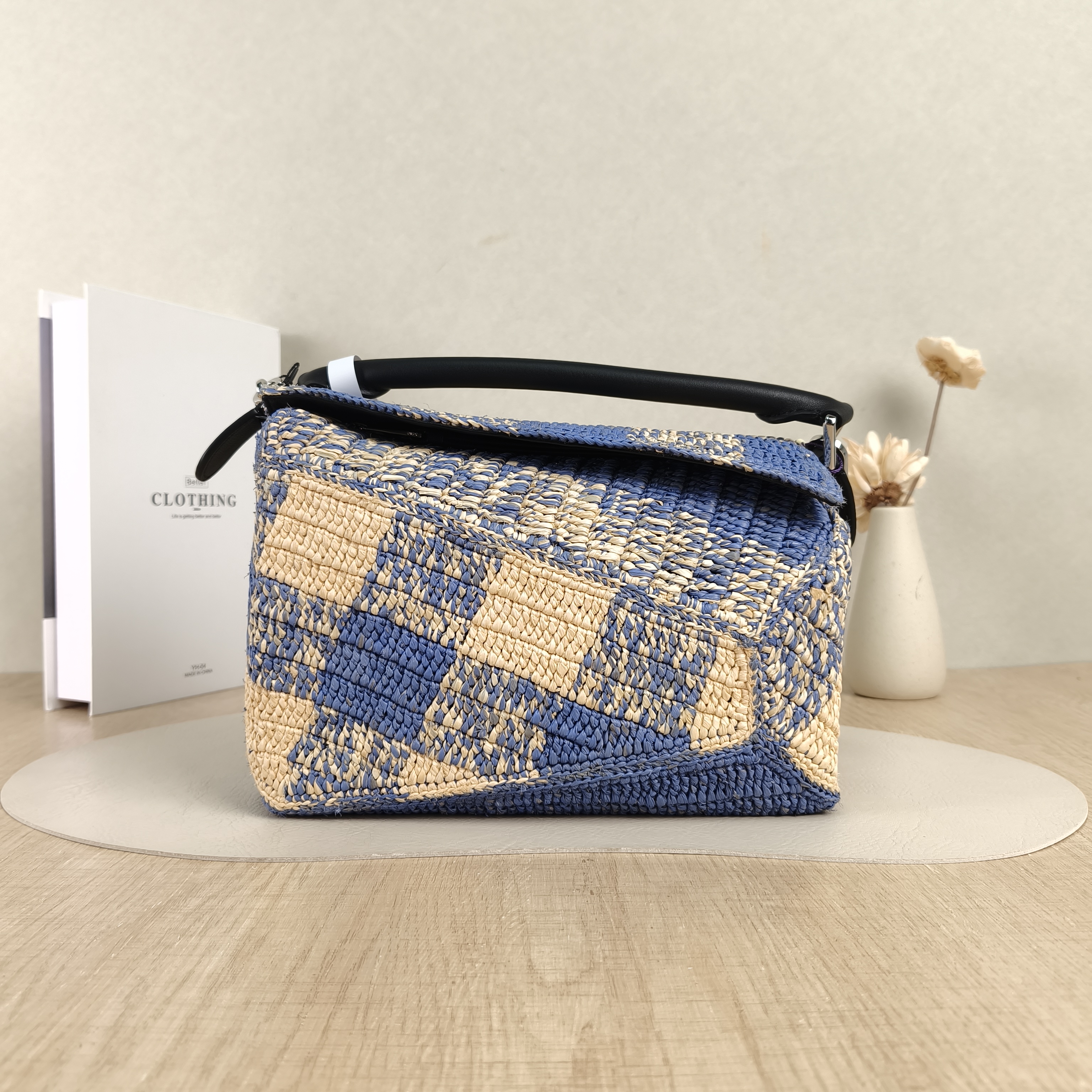 LOEWE Crossbody Bagpuzzle Crossbody Bag Blue Woven Small24 × 10.5 × 16.5 cm